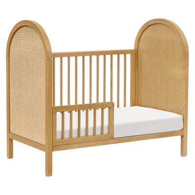 Bondi Cane 3-in-1 Convertible Crib | w/Toddler Bed Kit in Honey with Natural Cane