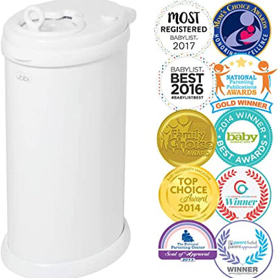 Ubbi Steel Diaper Pail - White