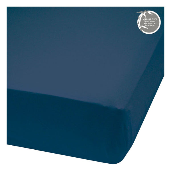 Crib Sheet Bamboo Navy Baby Shack