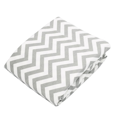 Kushies - Bassinet Sheet, Flannel, Grey Chevron