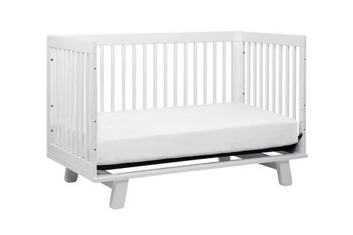 Hudson 3-in-1 Convertible Crib | with Toddler Bed Conversion Kit in White Finish