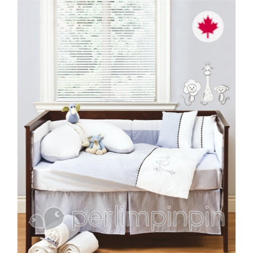 Perlimpinpin - Duvet Cover, Denim Stripes-Clearance!