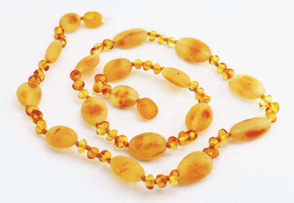 Momma Goose Amber Teething Necklace-Hens & Chicks-Gold