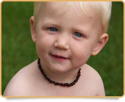 Momma Goose Amber Teething Necklace-Baroque Cognac