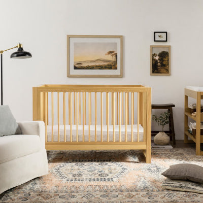 Nantucket 3 in 1 Convertible Crib | w/ Toddler Bed Conversion Kit in Honey