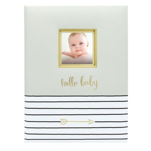 Pearhead - Hello Baby Book | Grey