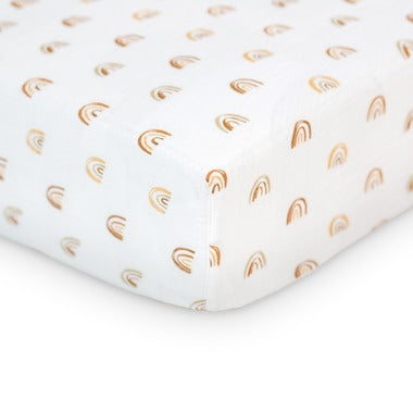 Lulujo - Cotton Muslin Crib Sheet