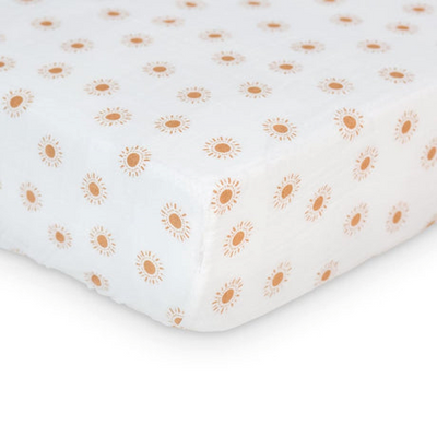 Lulujo - Cotton Muslin Crib Sheet