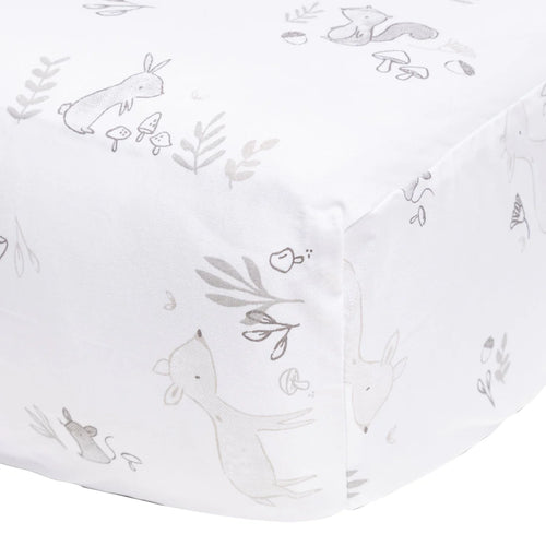 Crib Sheet  Cotton - Forest