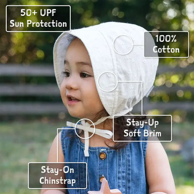 Jan & Jul Bonnet-white eyelet