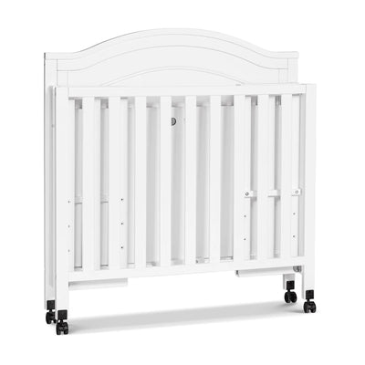 Charlie Mini Folding Crib-White
