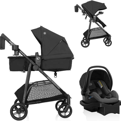 Evenflo Omni Signature Travel System w/ litemax infant car seat-Porto Black-Final Sale Item