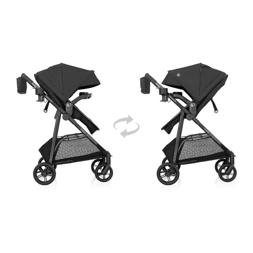 Evenflo Omni Signature Travel System w/ litemax infant car seat-Porto Black-Final Sale Item