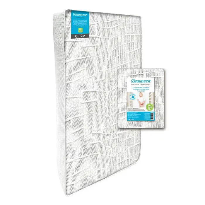 Beautyrest Platinum Hybrid Crib Mattress + Mattress Protector