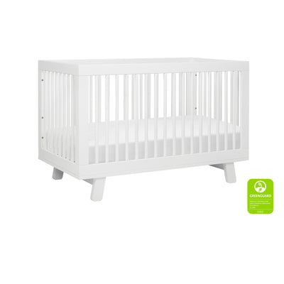 Hudson 3-in-1 Convertible Crib | with Toddler Bed Conversion Kit in White Finish