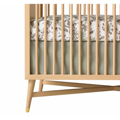 Dwell Studio - Woodland Tumble Solid Moss Crib Skirt