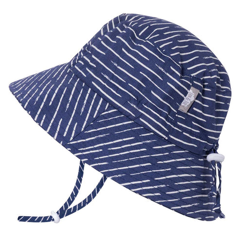 Cotton Bucket Hat - Navy Wave