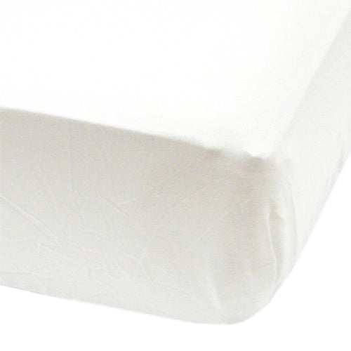 Crib Fitted Sheet - White