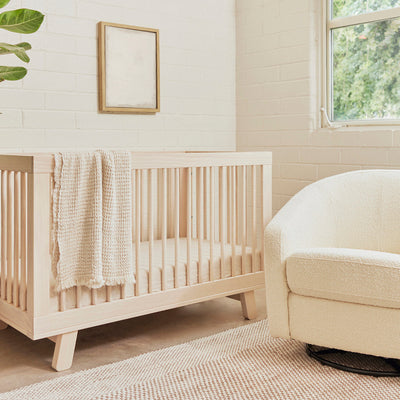 Hudson 3-in-1 Convertible Crib | with Toddler Bed Conversion Kit in Washed Natural
