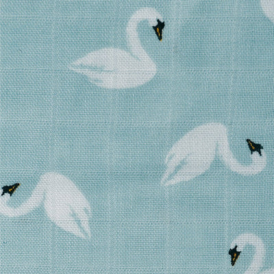 Cotton Muslin Swaddle Swan