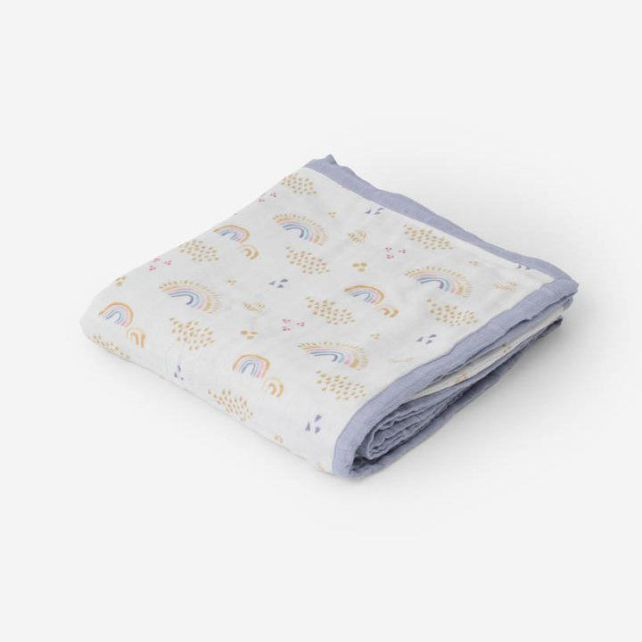 Quilt Deluxe Muslin - Rainbow and Raindrops