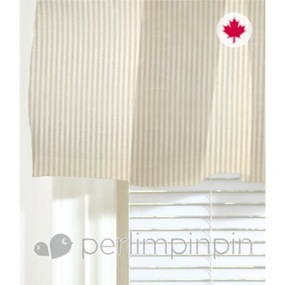 Perlimpinpin - Straight Valance, Beige Stripes-Clearance!
