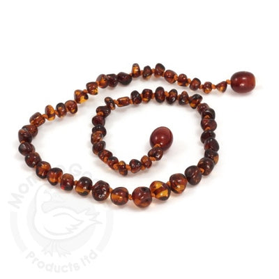 Momma Goose Amber Teething Necklace-Baroque Cherry