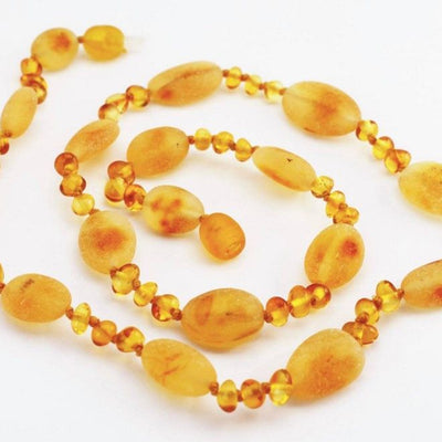 Momma Goose Amber Teething Necklace-Hens & Chicks-Gold