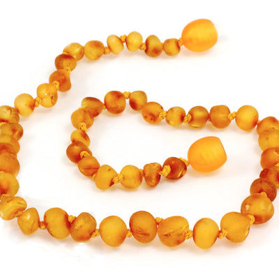 Momma Goose Amber Teething Necklace-Unpolished Honey