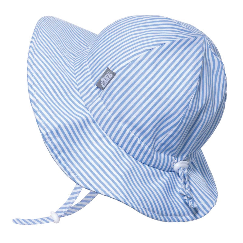 Cotton Floppy Hat - Blue Stripes