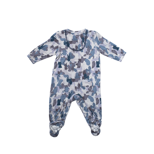 Juddlies Bamboo Sleeper-Blue Camoose