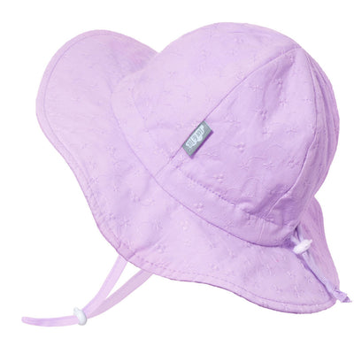 Cotton Floppy Hat - Lavender Eyelet