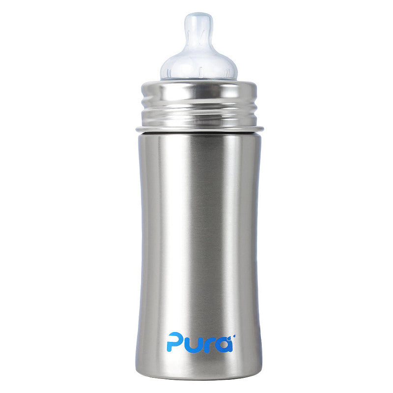 Pura - Insulated Infant Bottle, 9 oz, Natural Stainless