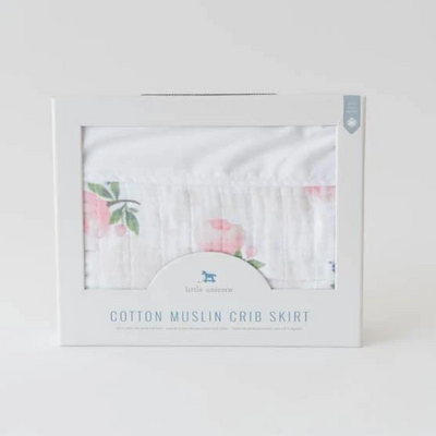 Crib Skirt Muslin | Water Color Rose