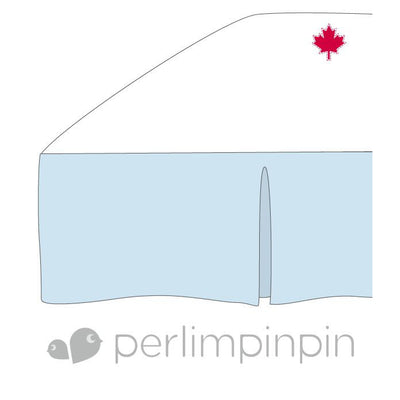 Perlimpinpin - Crib Skirt, Soft Blue-Clearance!